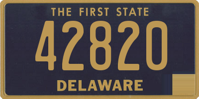 DE license plate 42820