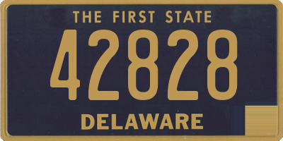 DE license plate 42828