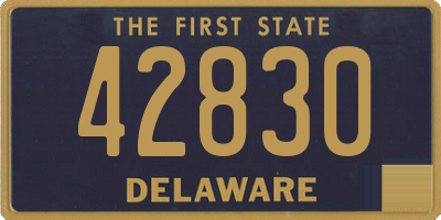 DE license plate 42830