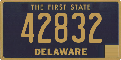 DE license plate 42832