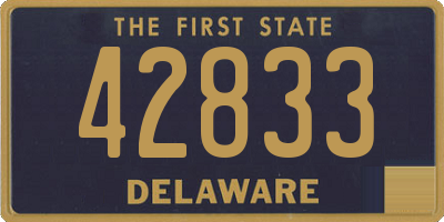 DE license plate 42833