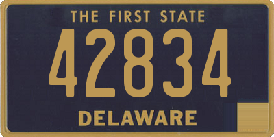 DE license plate 42834
