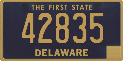 DE license plate 42835