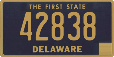 DE license plate 42838