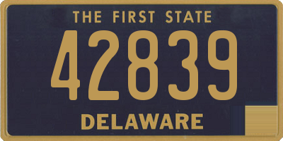 DE license plate 42839