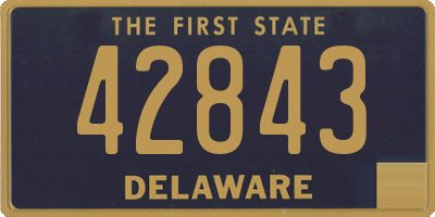DE license plate 42843