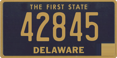 DE license plate 42845