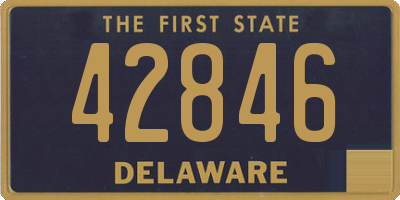 DE license plate 42846