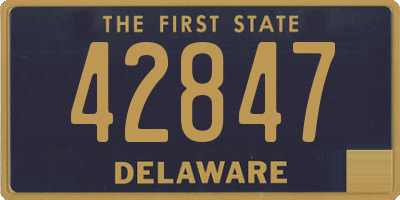 DE license plate 42847