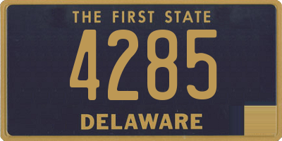 DE license plate 4285