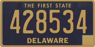 DE license plate 428534