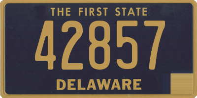 DE license plate 42857