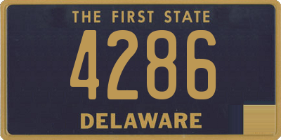 DE license plate 4286