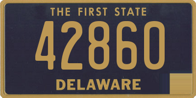 DE license plate 42860