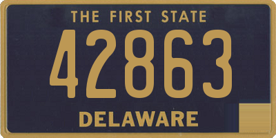 DE license plate 42863