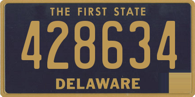 DE license plate 428634