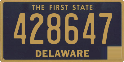 DE license plate 428647