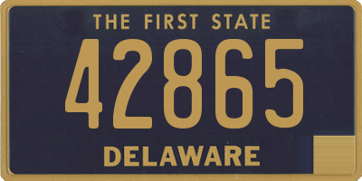 DE license plate 42865
