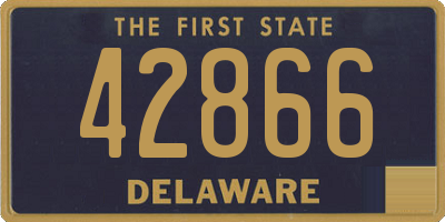 DE license plate 42866