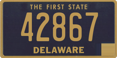 DE license plate 42867