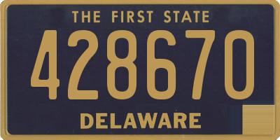 DE license plate 428670