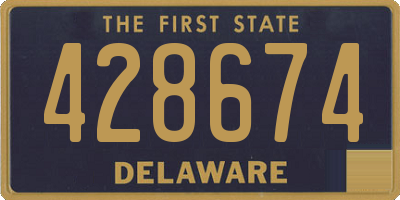 DE license plate 428674