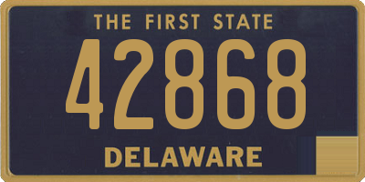 DE license plate 42868