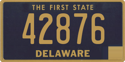 DE license plate 42876
