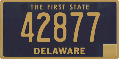 DE license plate 42877