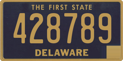 DE license plate 428789