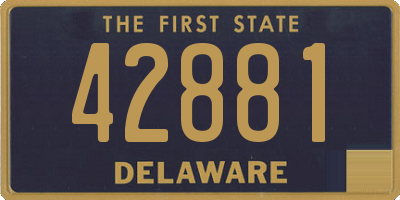 DE license plate 42881