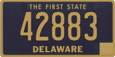 DE license plate 42883