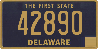 DE license plate 42890