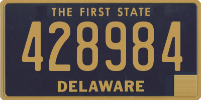 DE license plate 428984