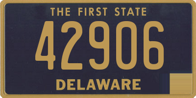 DE license plate 42906