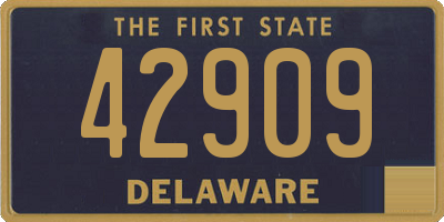 DE license plate 42909