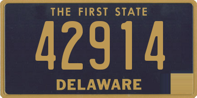 DE license plate 42914