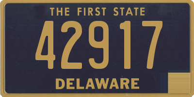 DE license plate 42917