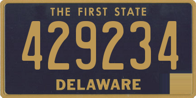 DE license plate 429234