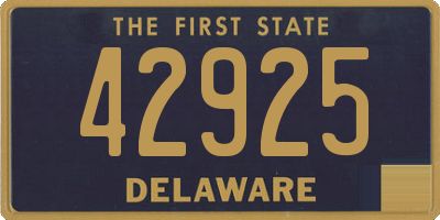 DE license plate 42925