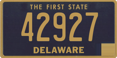 DE license plate 42927