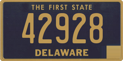 DE license plate 42928