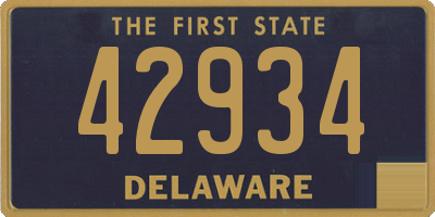 DE license plate 42934