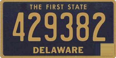 DE license plate 429382