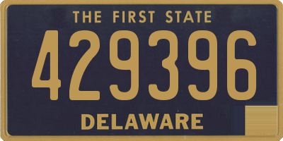 DE license plate 429396