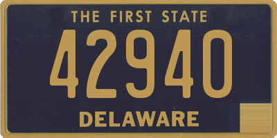 DE license plate 42940