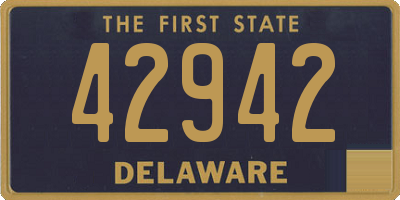 DE license plate 42942