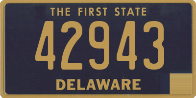 DE license plate 42943