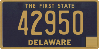 DE license plate 42950