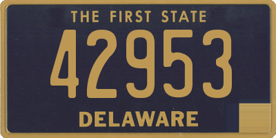 DE license plate 42953